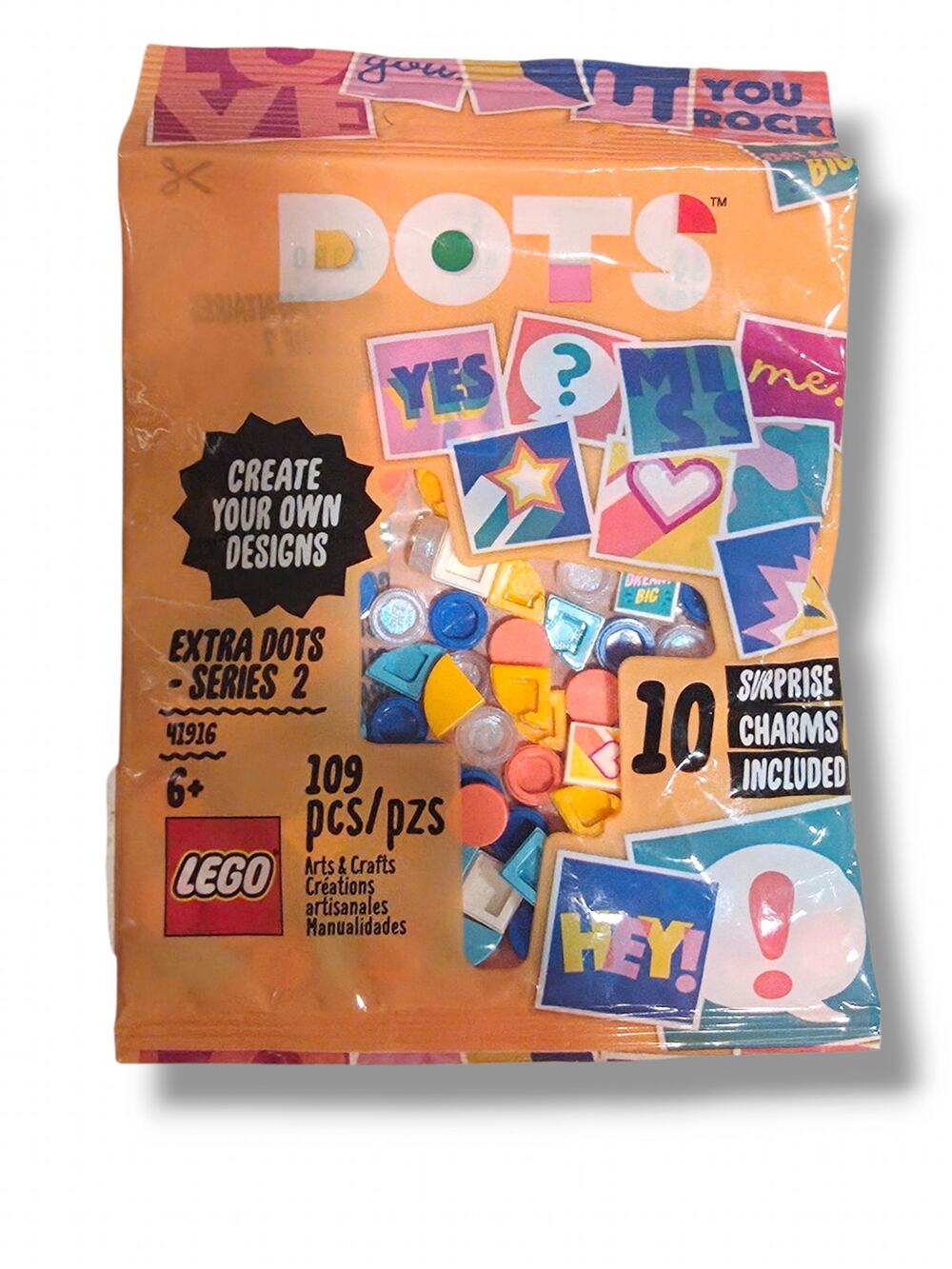 LEGO Extra Dots Series 2 41916 Building Kit - New Sealed Bag 109 pcs Charms